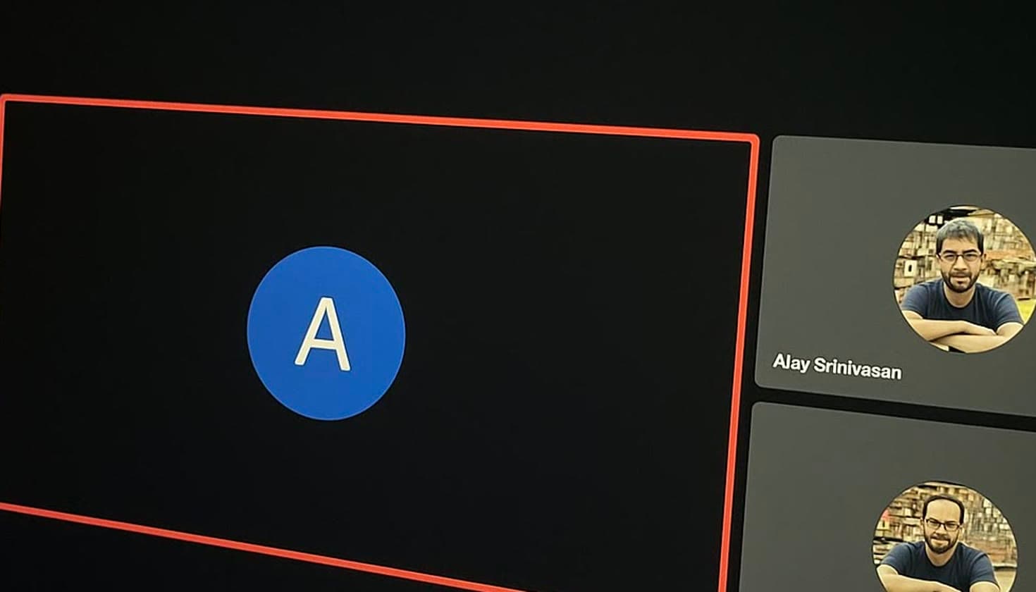 A Google Meet sales call on the Mac: the window that goes out when you share.